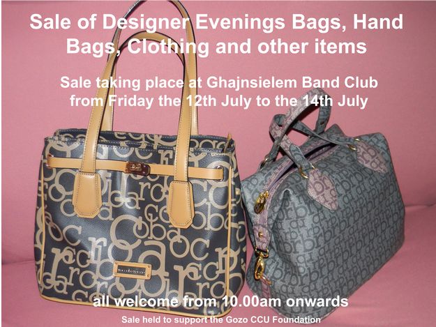 Sale of designer goods in aid of the Gozo CCU Foundation