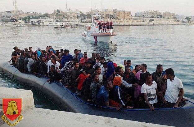 AFM intercept boat with 102 migrants including 2 babies AFM intercept boat with 102 migrants including 2 babies