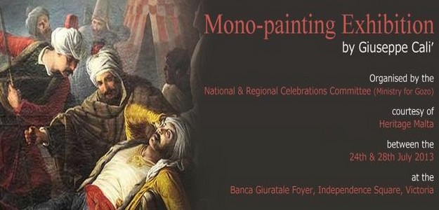 Giuseppe Cali’ mono-painting exhibition’ in Victoria this week
