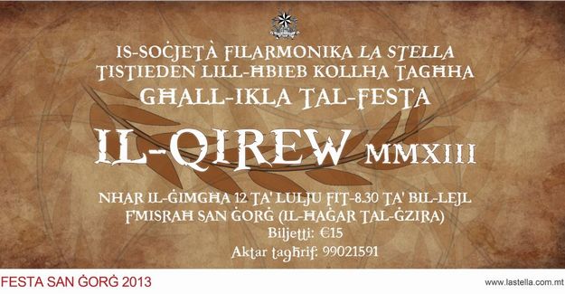 St George’s Feast ‘Qirew’ with La Stella Philharmonic Society
