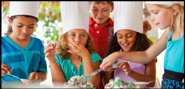 Cooking time for children at Kempinski Hotel San Lawrenz