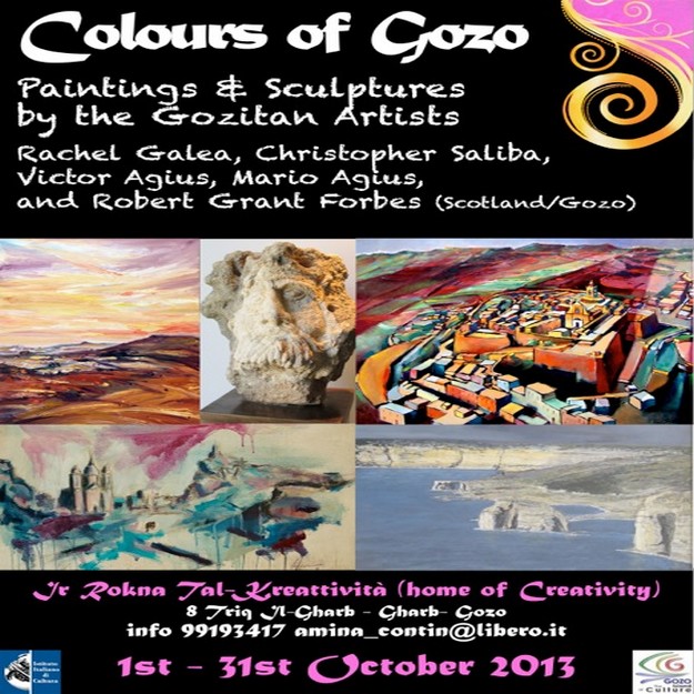 Colours of Gozo – Paintings & sculputures exhibition in Gharb