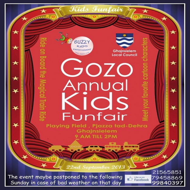 Gozo annual children’s funfair in Ghajnsielem next Sunday