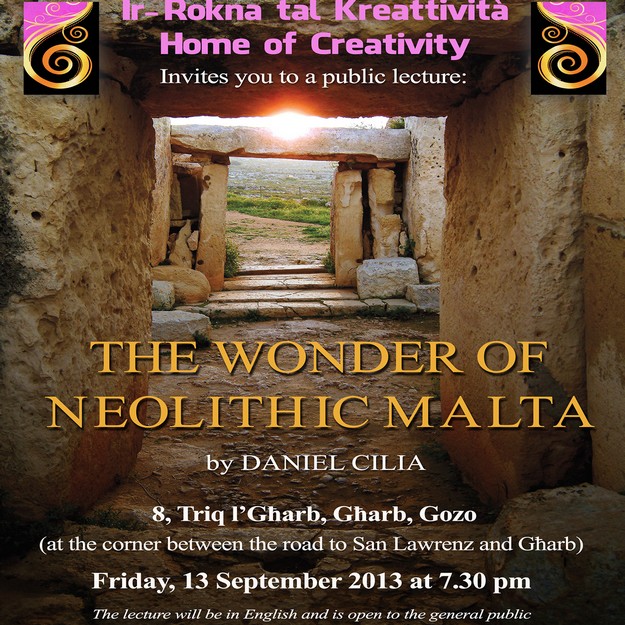 ‘The Wonder of Neolithic Malta’ – A lecture by Daniel Cilia ‘The Wonder of Neolithic Malta’ – A lecture by Daniel Cilia