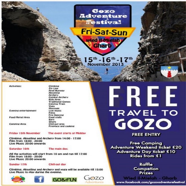 ‘Gozo Adventure Festival V2’ – An outdoor weekend of fun for all ages