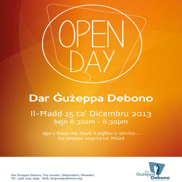 Dar Guzeppa Debono ‘Open Day’ to welcome the public through its doors Dar Guzeppa Debono ‘Open Day’ to welcome the public through its doors