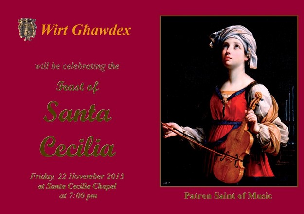 Wirt Ghawdex celebrates the feast of St Cecilia, Patron Saint of Music Wirt Ghawdex celebrates the feast of St Cecilia, Patron Saint of Music