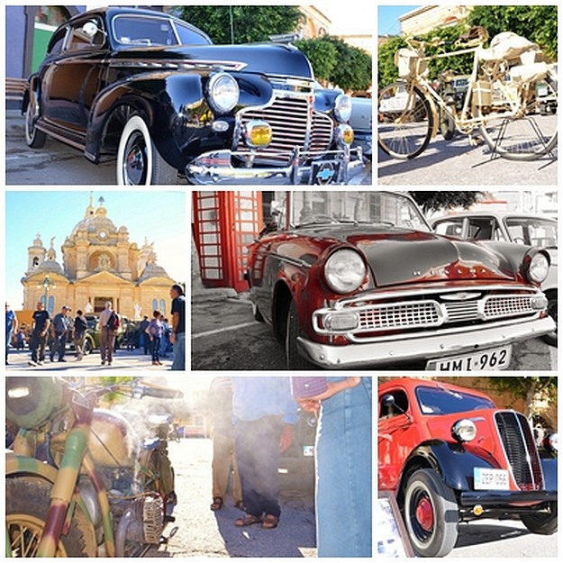 A Classic & Military Vehicles Show entertains visitors at Nadur Square