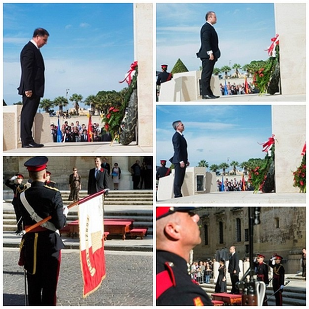 Remembrance Day commemoration ceremony held at Valletta today