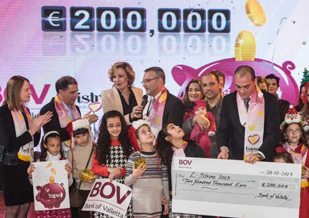 BOV presents €200,000 during the live broadcast of L-Istrina