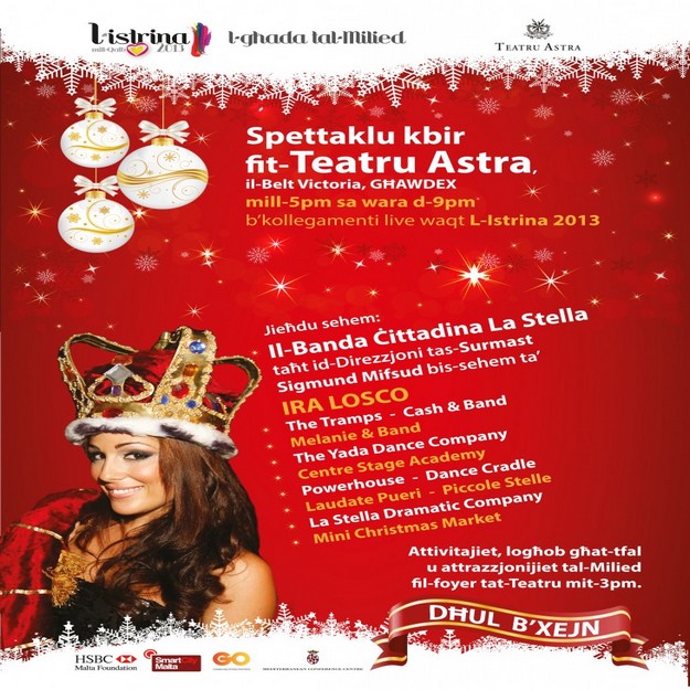 Istrina 2013 Gozo events taking place at the Astra Theatre in Victoria