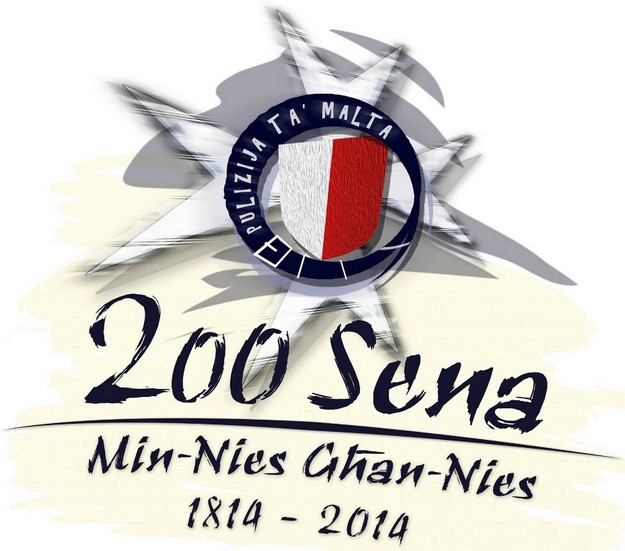 Malta Police 200th anniversary logo – 200 sena – Min-Nies Ghan-Nies 1814-2014 Malta Police 200th anniversary logo – 200 sena – Min-Nies Ghan-Nies 1814-2014