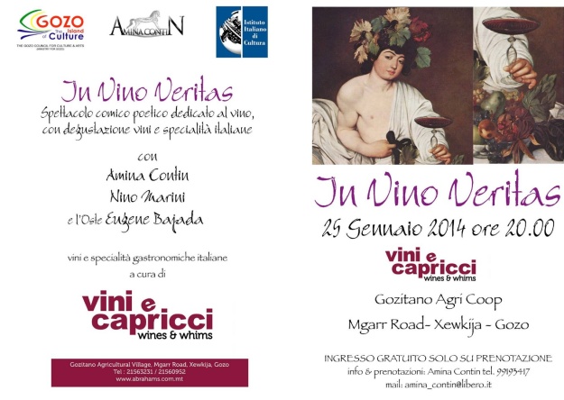 In Vino Veritas – A unique wine tasting & performance in Gozo