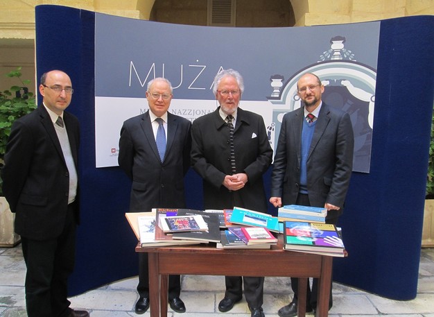 Richard England donates selection of books to Heritage Malta