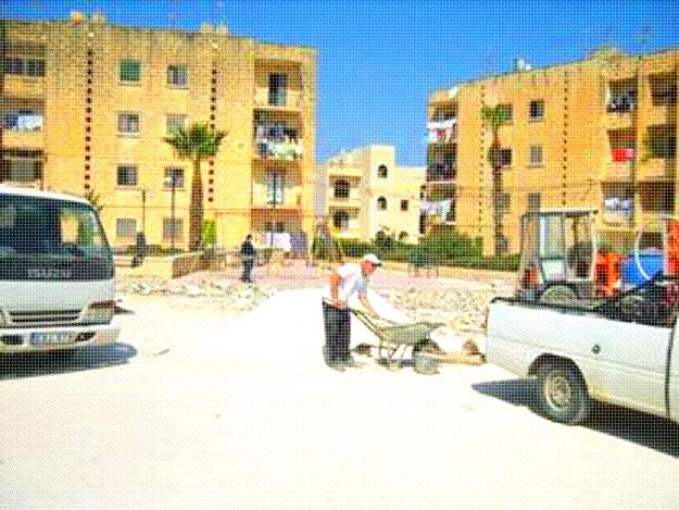 Maintenance works taking place at Tac-Cawla housing estate, Victoria