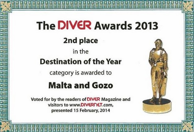 Malta and Gozo voted as the 2nd ‘Best Diving Destination’