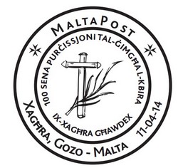 Special hand postmark – 100 Sena Purcissjoni tal-Gimgha l-Kbira