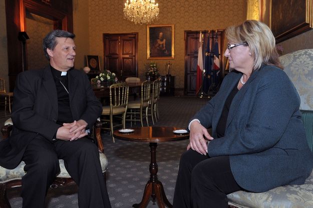 Gozo Bishop pays courtesy visit to President Marie-Louise Coleiro Preca