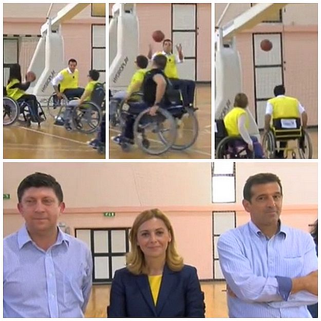 Wheelchair basketball game with the disabled & MEP candidates Wheelchair basketball game with the disabled & MEP candidates