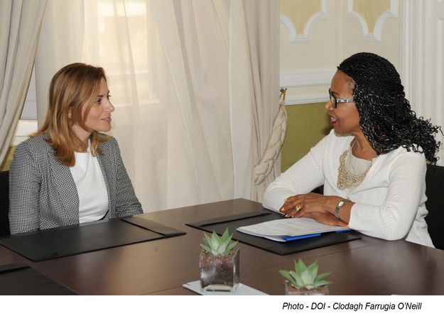 Dr Justyne Caruana recieves courtesy call from the USA Ambassador Dr Justyne Caruana recieves courtesy call from the USA Ambassador