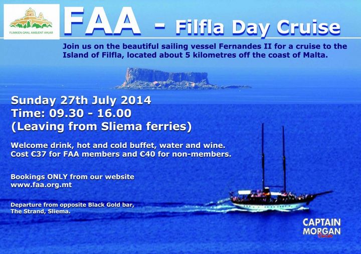 Day cruise to the Island of Filfla with Flimkien ghal Ambjent Ahar