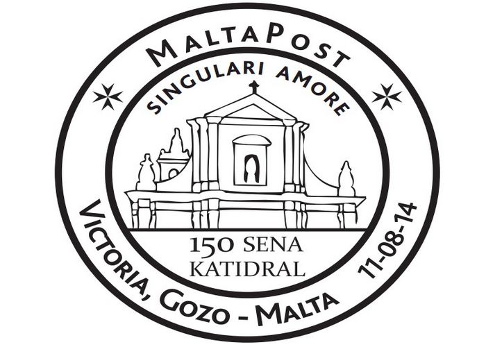MaltaPost special hand postmark – 150 Sena Katidral – Singulari Amori