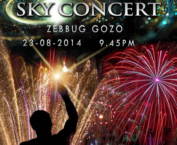 Sky Concert: A spectacular fireworks display to music at Zebbug, Gozo