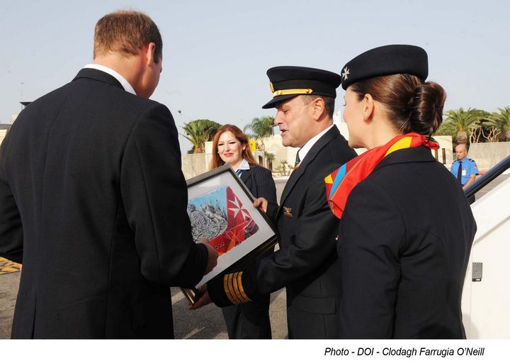 Prince William given a warm Maltese welcome by Air Malta this weekend