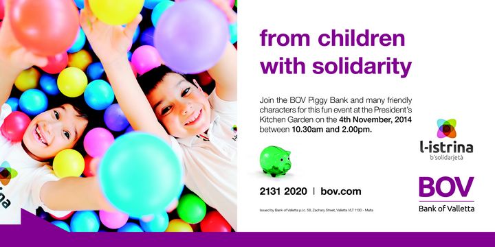 BOV family event at the President’s Kitchen Garden in aid of L-Istrina