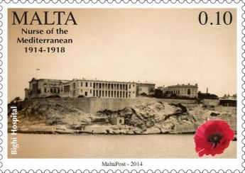 Stamps commemorating WW1 Centenary: Malta, Nurse of the Mediterranean Stamps commemorating WW1 Centenary: Malta, Nurse of the Mediterranean