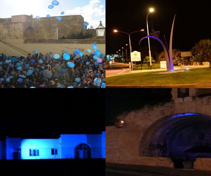 Gozo buildings & monuments illuminated with blue lights for World Diabetes Day