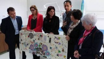 ‘Pillow Talk’ collage presented to the Chemo Ward at Gozo General Hospital