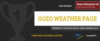 Gozo Weather Page wins best Maltese Facebook page – MSMA 2014