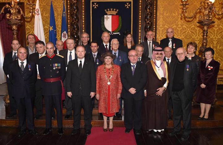 Republic Day honours awarded by President Marie-Louise Coleiro Preca