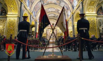Laying up of the old Colours of the AFM ceremony at St John’s Co-Cathedral