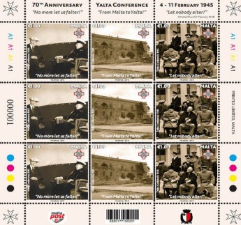 Stamps to commemorate 70th Anniversary of the Yalta Conference