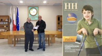 €8000 presented to Dar Arka through sales of Helping Hand Magazine €8000 presented to Dar Arka through sales of Helping Hand Magazine