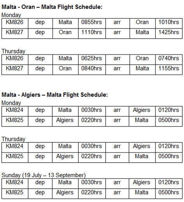 Air Malta planning to open new route to Oran: Second route to Algeria