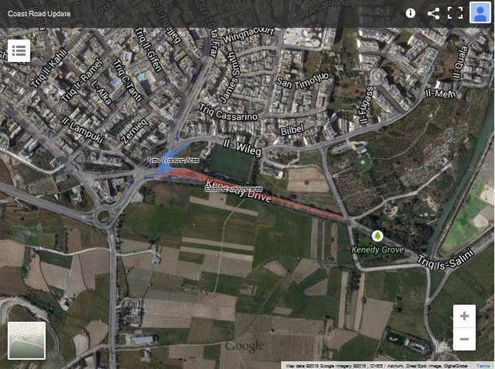 Road diversion in place for works related to the Coast Road Project