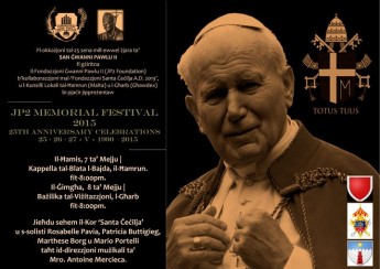 Concerts in Gharb & Hamrun as part of the JP2 Memorial Festival