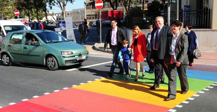 Gozo has its first rainbow zebra crossing celebrating LBGT rights