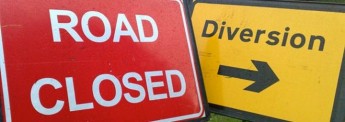 Road diversion in place for works related to the Coast Road Project Road diversion in place for works related to the Coast Road Project