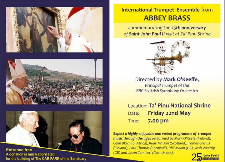 Ta' Pinu concert by International Trumpet Ensemble from Abbey Brass