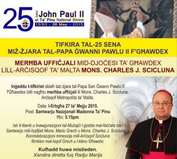 Archbishop Charles J. Scicluna at Ta’ Pinu on official visit to Gozo