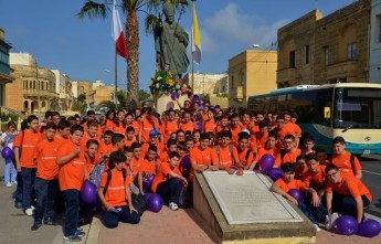 Form 3 students in Gozo take part in Walk for Life to Ta’ Pinu Sanctuary