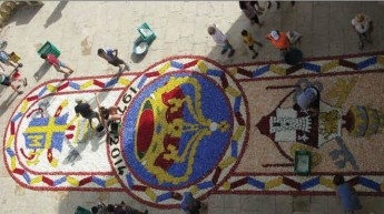 Infiorata 2015 for feast of the Visitation of Our Lady to St. Elizabeth