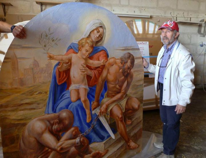 Five new frescoes guide the way along the road to Ta' Pinu