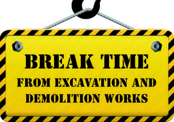 Gozo summer time break from demolition and excavation works