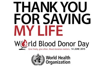 World Blood Donor Day being celebrated on the 14th of June