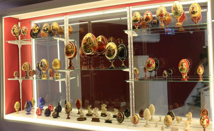 Heart of Gozo museum exhibition of hand painted wood icon eggs